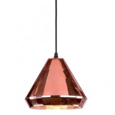 Φωτιστικό Κρεμαστό Μονόφωτο Φ22cm E27 230V Χαλκός 955CLARK1B